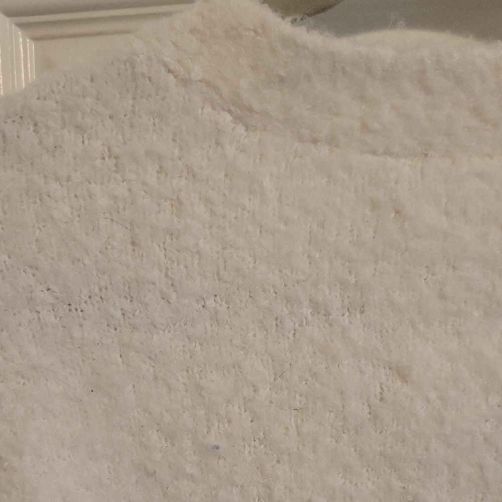 Aerie SzLG Cozy Fuzzy White vneck long sleeve button-down Cardigan pockets - Picture 7 of 7